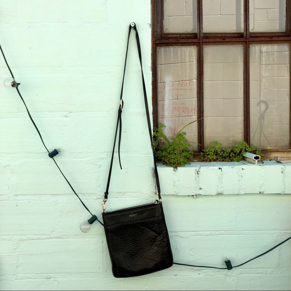 Leather Coach Shoulder Strap Purse